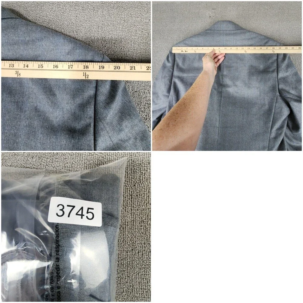 Lauren Ralph Lauren Blazer Mens 42R Gray Blue Sport Coat Jacket Flaw